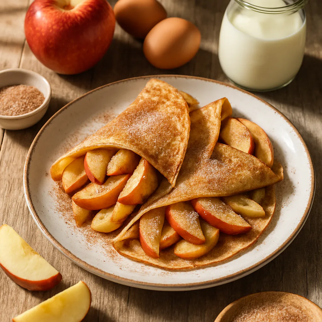 Apfel-Crepes mit Zimt-Zucker