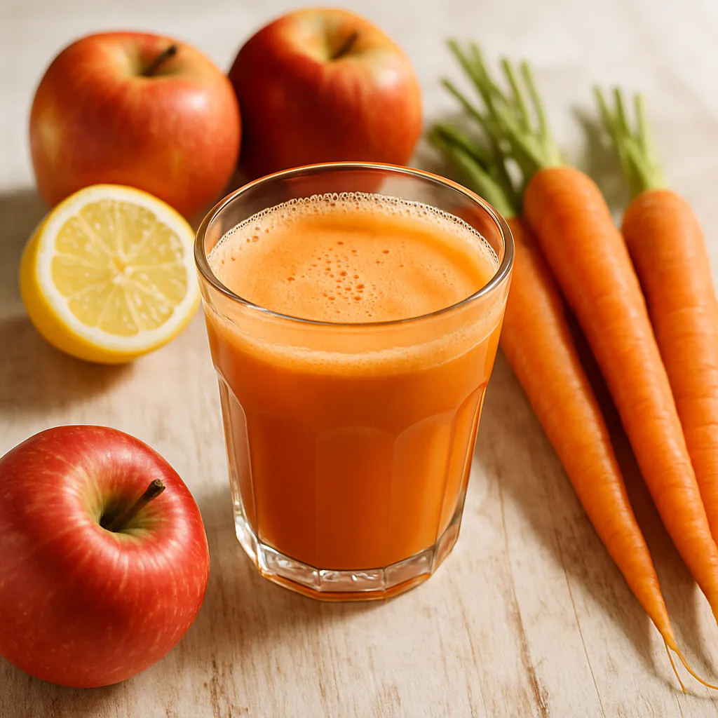 Apfel-Möhren-Saft frisch gepresst