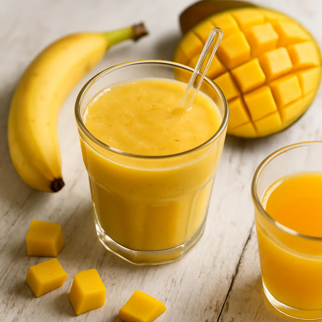 Banane-Mango-Smoothie für Energie zwischendurch