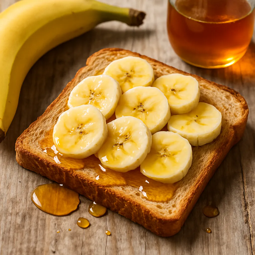 Banane mit Honig-Toast
