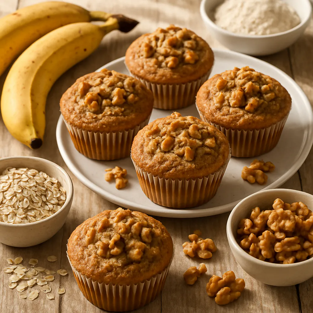 Bananen-Walnuss-Muffins