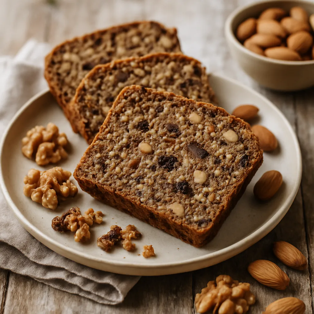 Dinkel-Salziges Energiebrot mit Nüssen und Trockenfrüchten