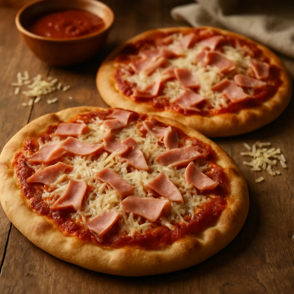Fladenbrot-Pizza mit Schinken