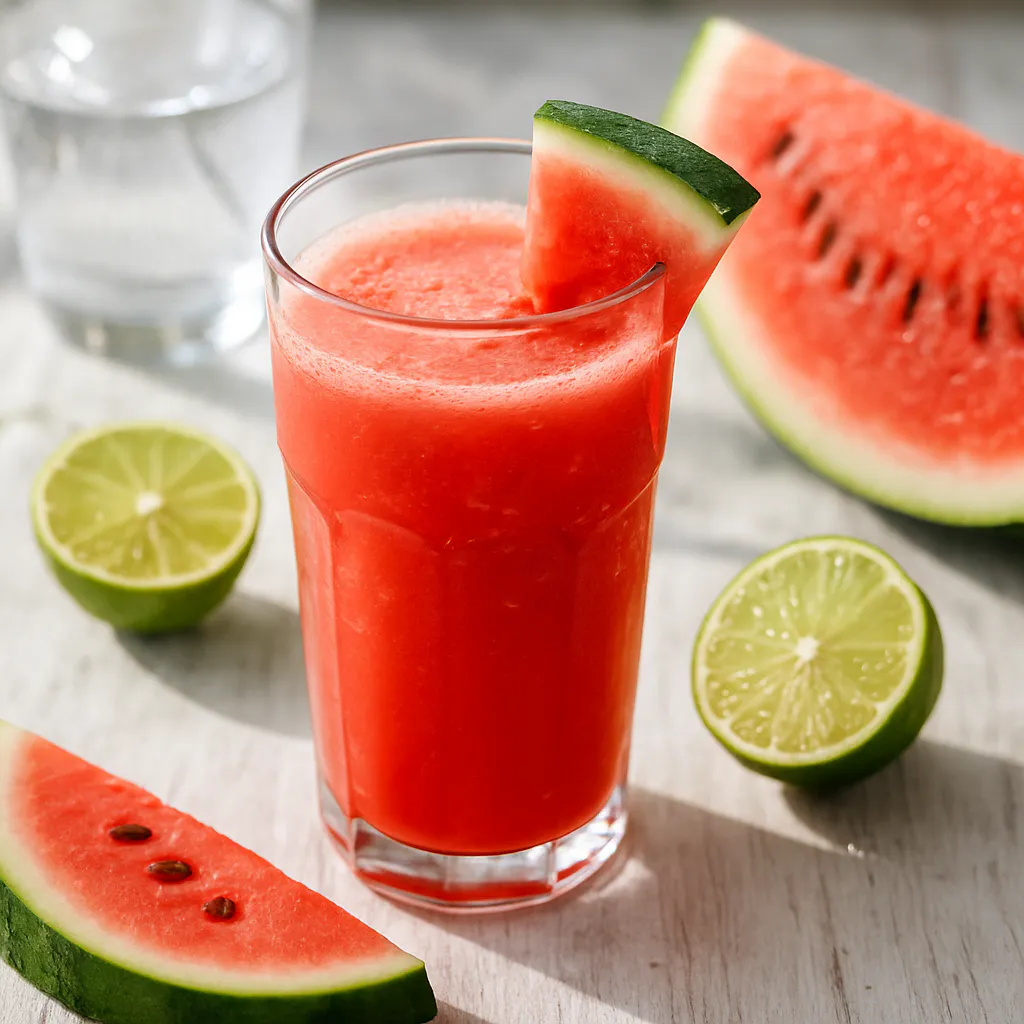 Frisch gepresster Wassermelonen-Saft