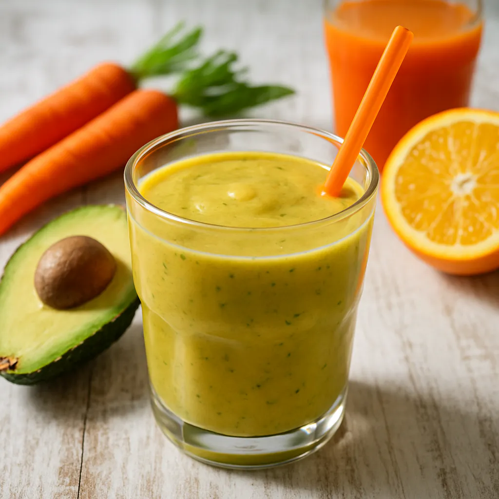 Fruchtige Karotten-Avocado-Limonade