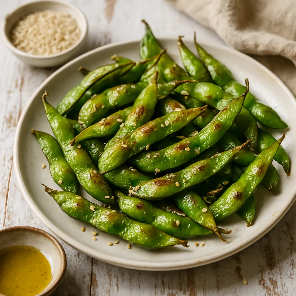 Geröstete Edamame mit Sesam