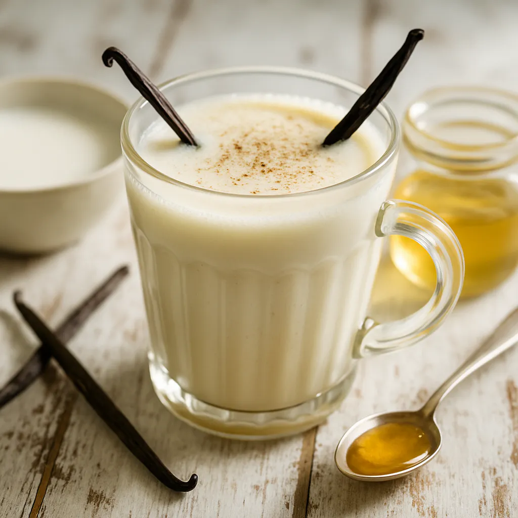 Heiße Vanille-Milch zum Einschlafen