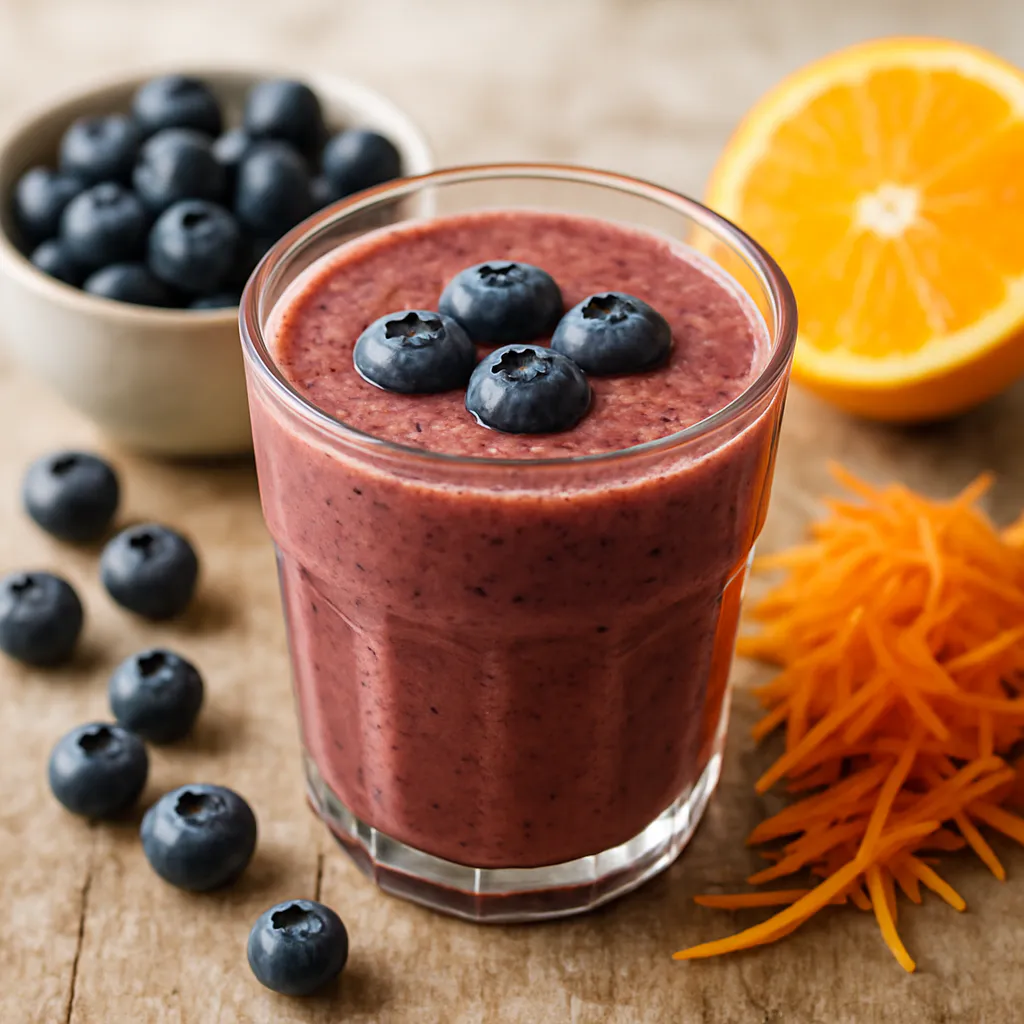Himmlischer Heidelbeer-Karotten-Smoothie