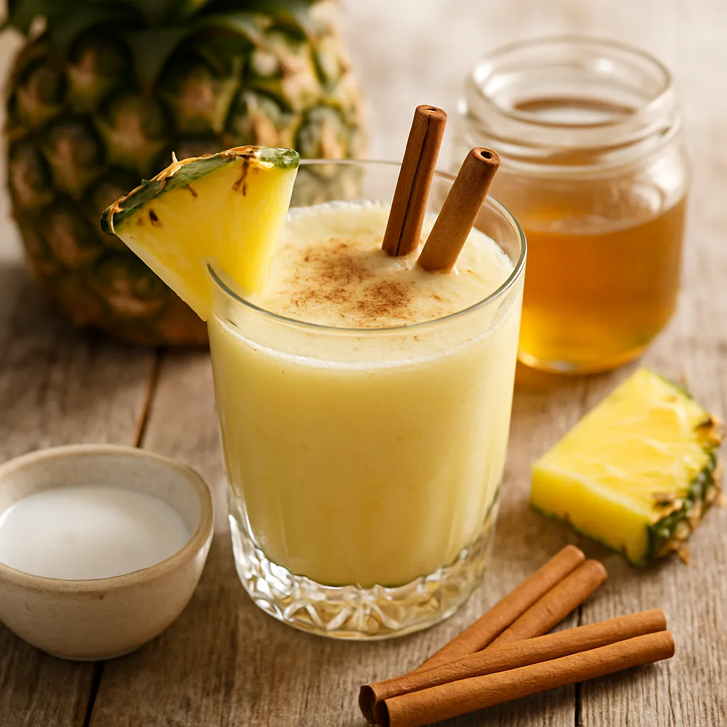 Karibischer Ananas-Zimt-Drink