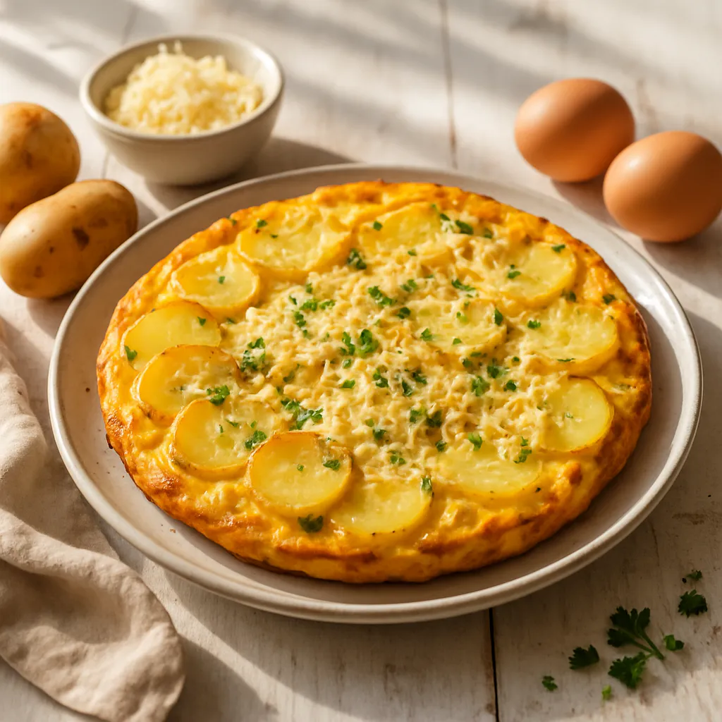 Kartoffel-Frittata mit mildem Käse