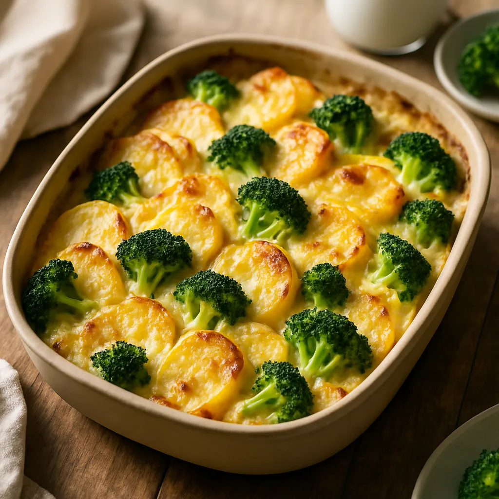 Kartoffelgratin mit Brokkoli