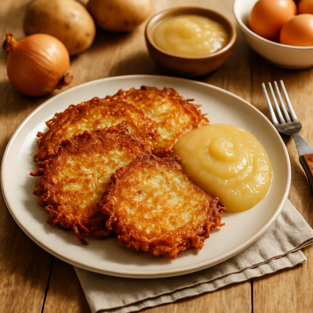 Kartoffelpuffer mit Apfelmus