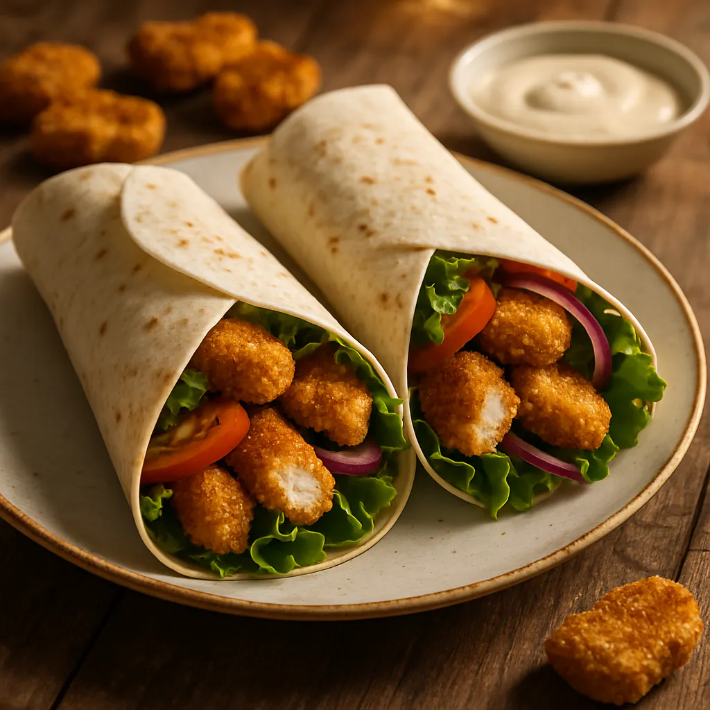 Knusprige Chicken-Nuggets-Wraps
