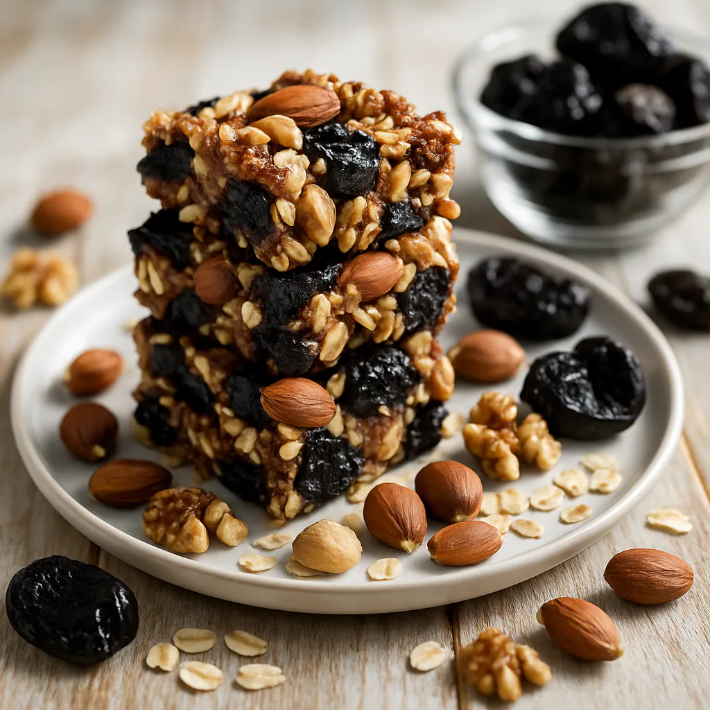 Knuspriger Nuss-Trockenpflaumen-Snack