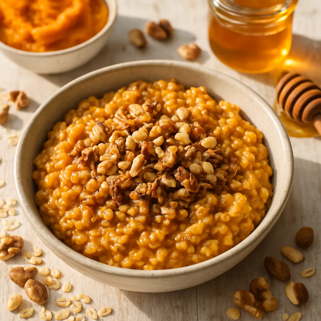 Kürbis-Zimt-Müsli mit Nüssen und Honig