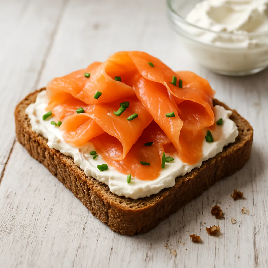 Lachsbrot mit Frischkäse