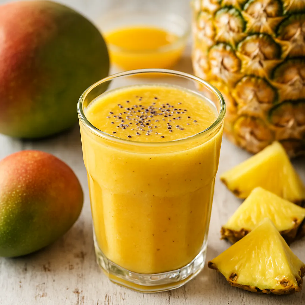 Mango-Ananas-Smoothie mit Chia-Samen