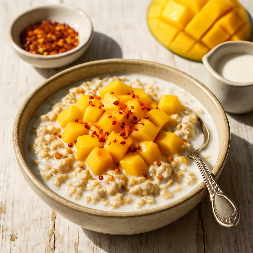 Mango-Chili-Reisbrei mit Kokosmilch