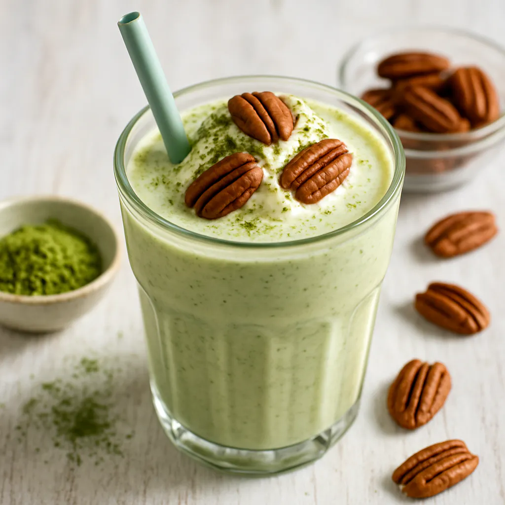Matcha-Pekannuss-Milchshake