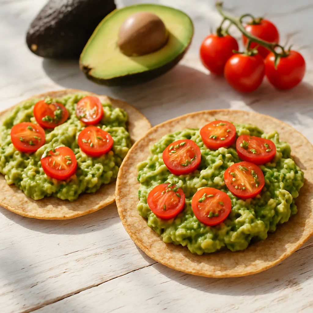 Mexikanische Avocado-Füllung auf Dinkel-Tortillas
