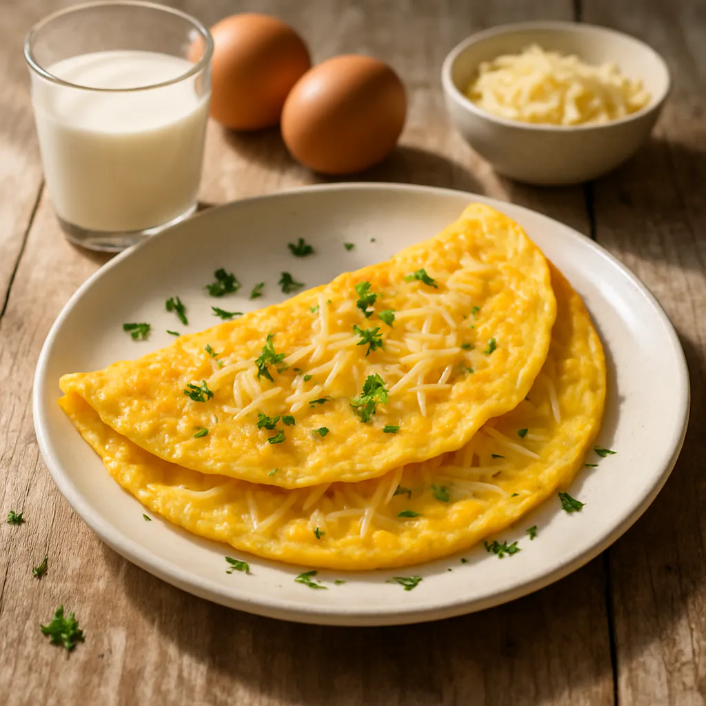 Mildes Käse-Omelette ohne Spinat