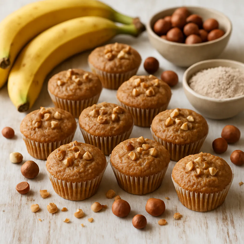 Mini Bananen-Nussmuffins
