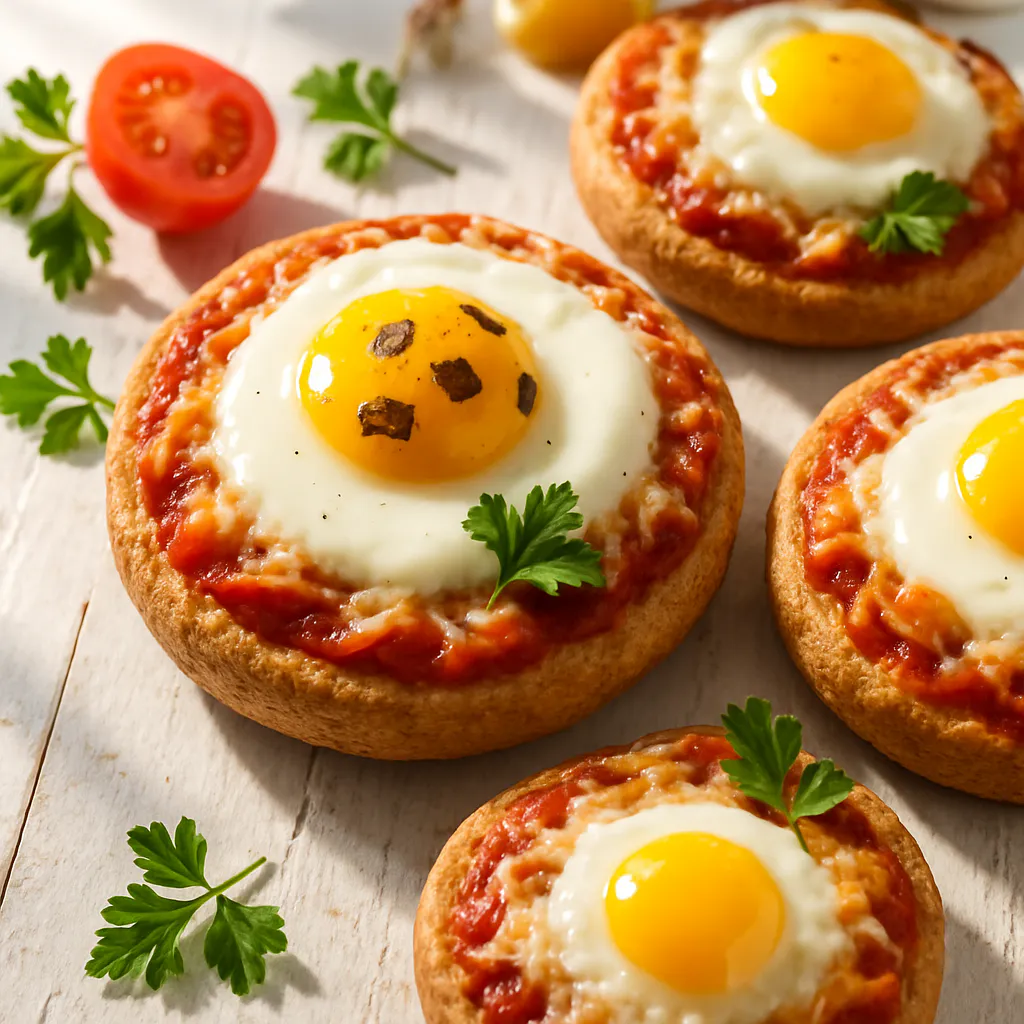 Mini-Frühstücks-Pizza mit Ei