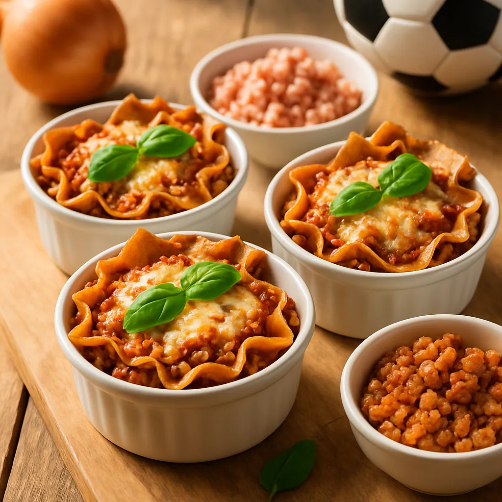 Mini-Lasagne mit Vollkornnudeln