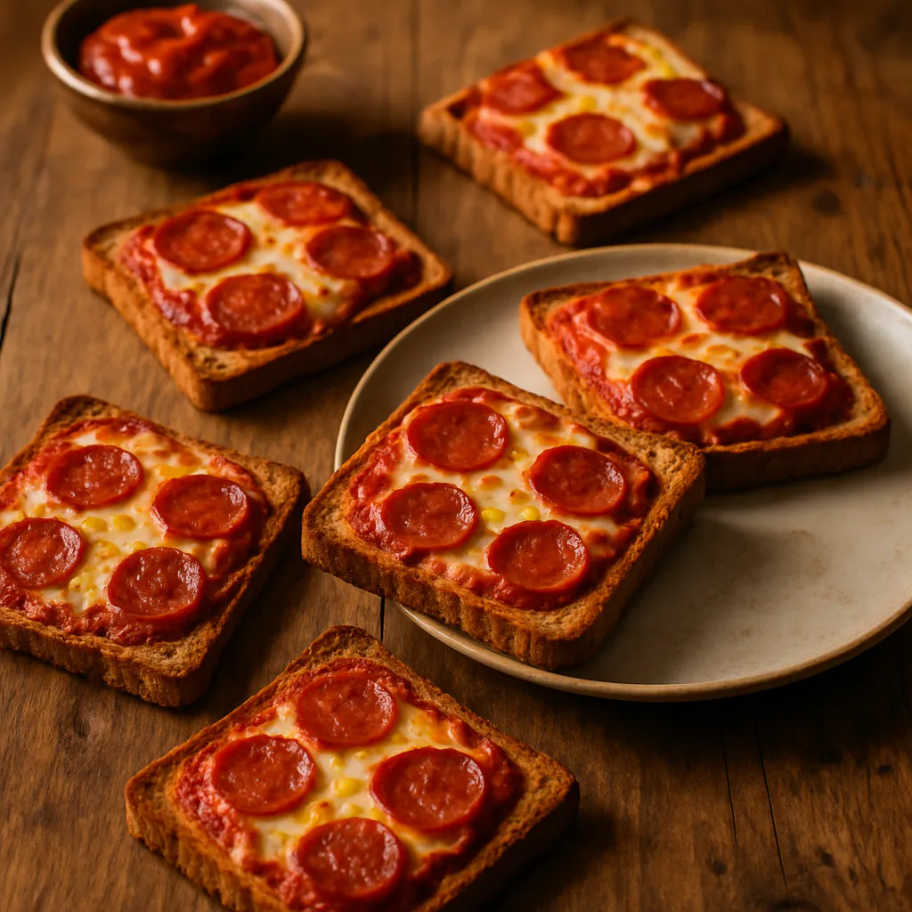 Mini-Pizzen auf Vollkorn-Toast