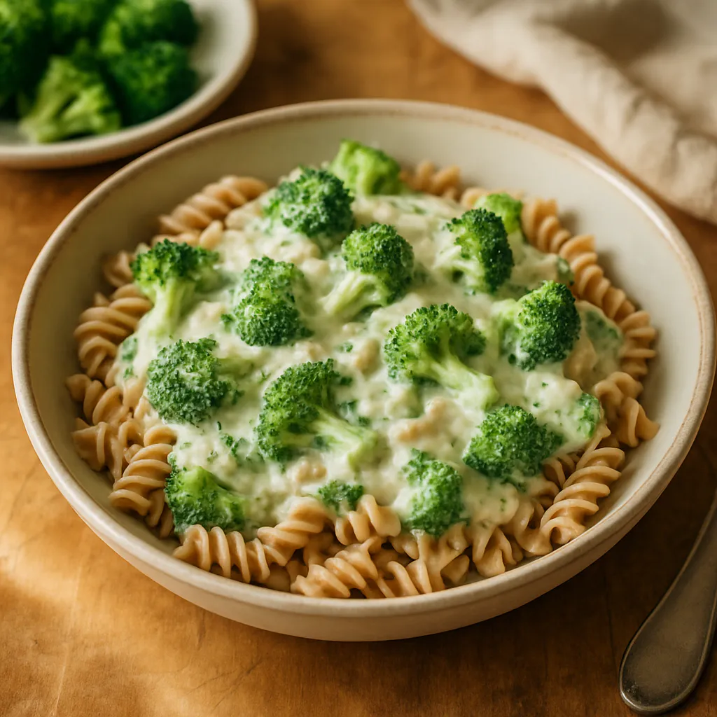 Nudeln mit Brokkoli-Sahne-Sauce