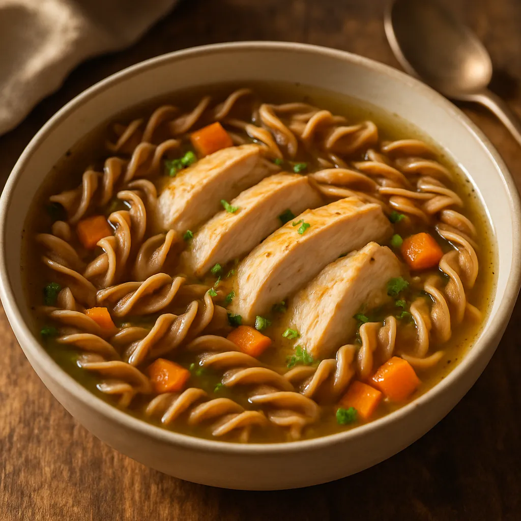 Nudelsuppe mit Hühnchen