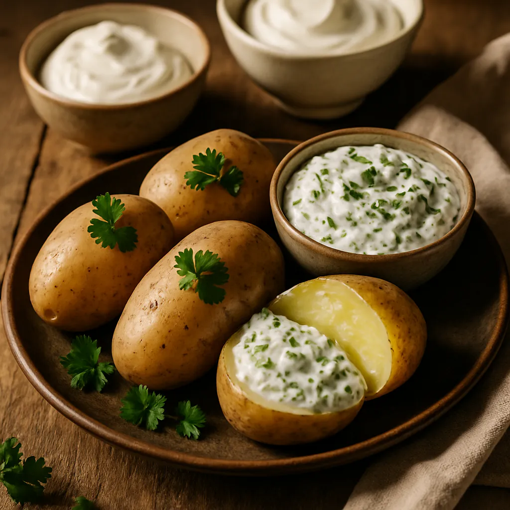 Pellkartoffeln mit Kräuterquark