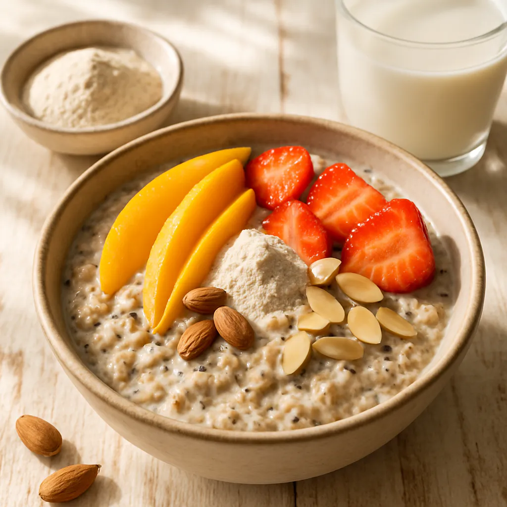 Pflanzliches Overnight-Müsli mit Baobab-Pulver