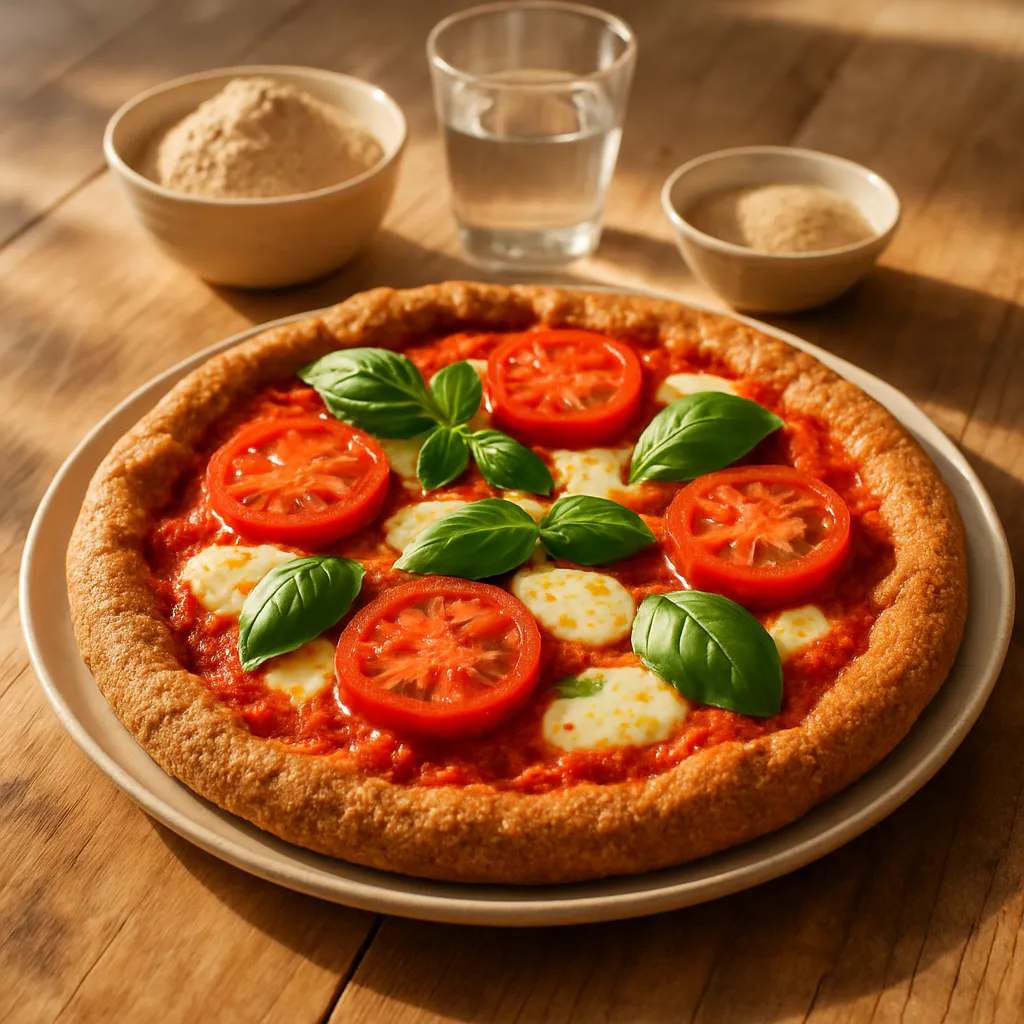 Pizza Margherita mit Vollkornteig