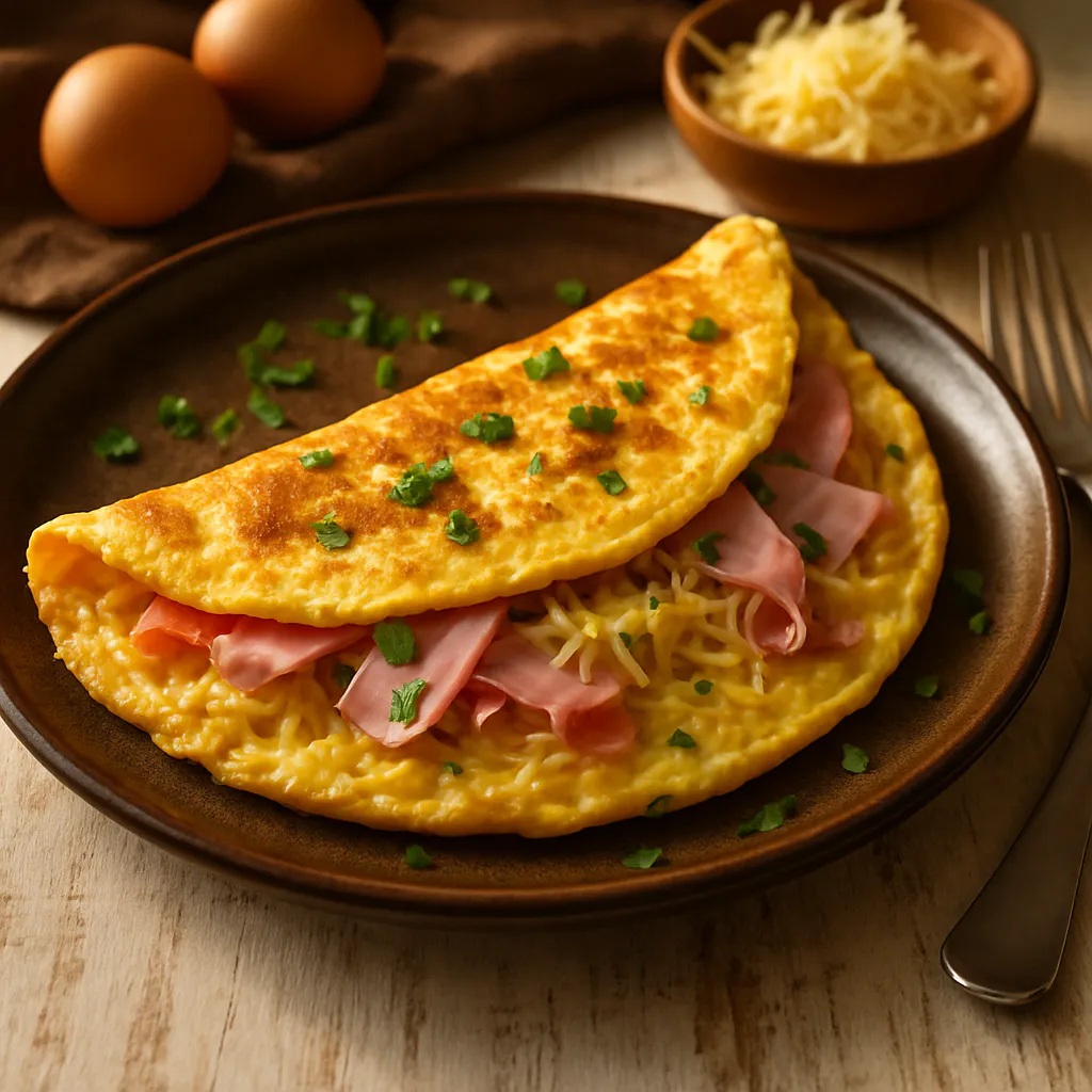 Proteinreiches Schinken-Käse-Omelette