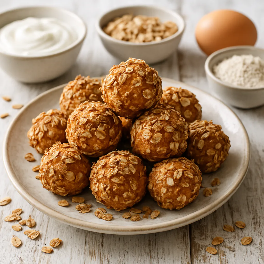 Quark-Bällchen mit Müsli-Hülle