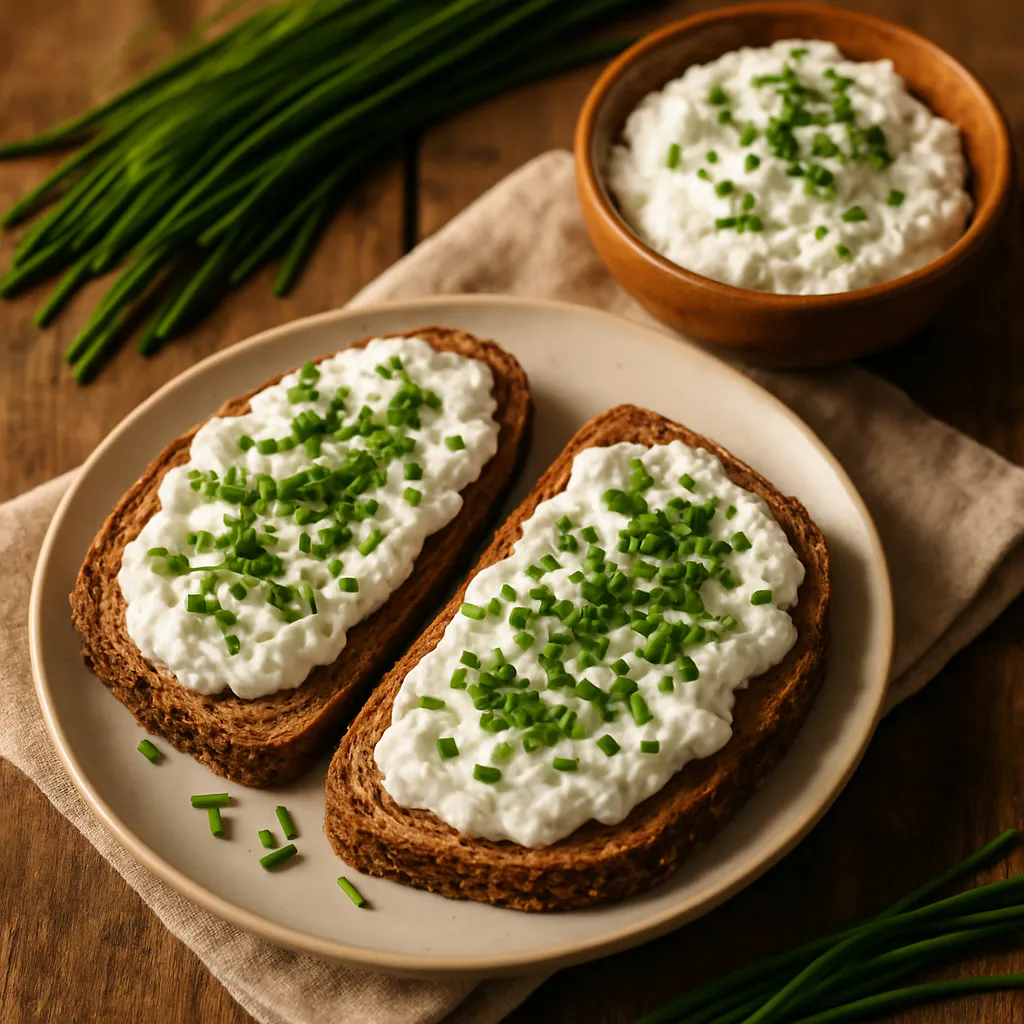 Quark-Brot mit Schnittlauch
