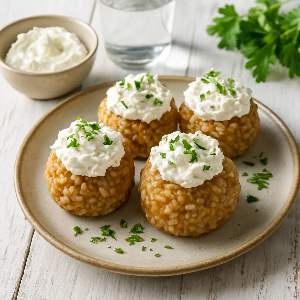 Reisbällchen mit Frischkäse