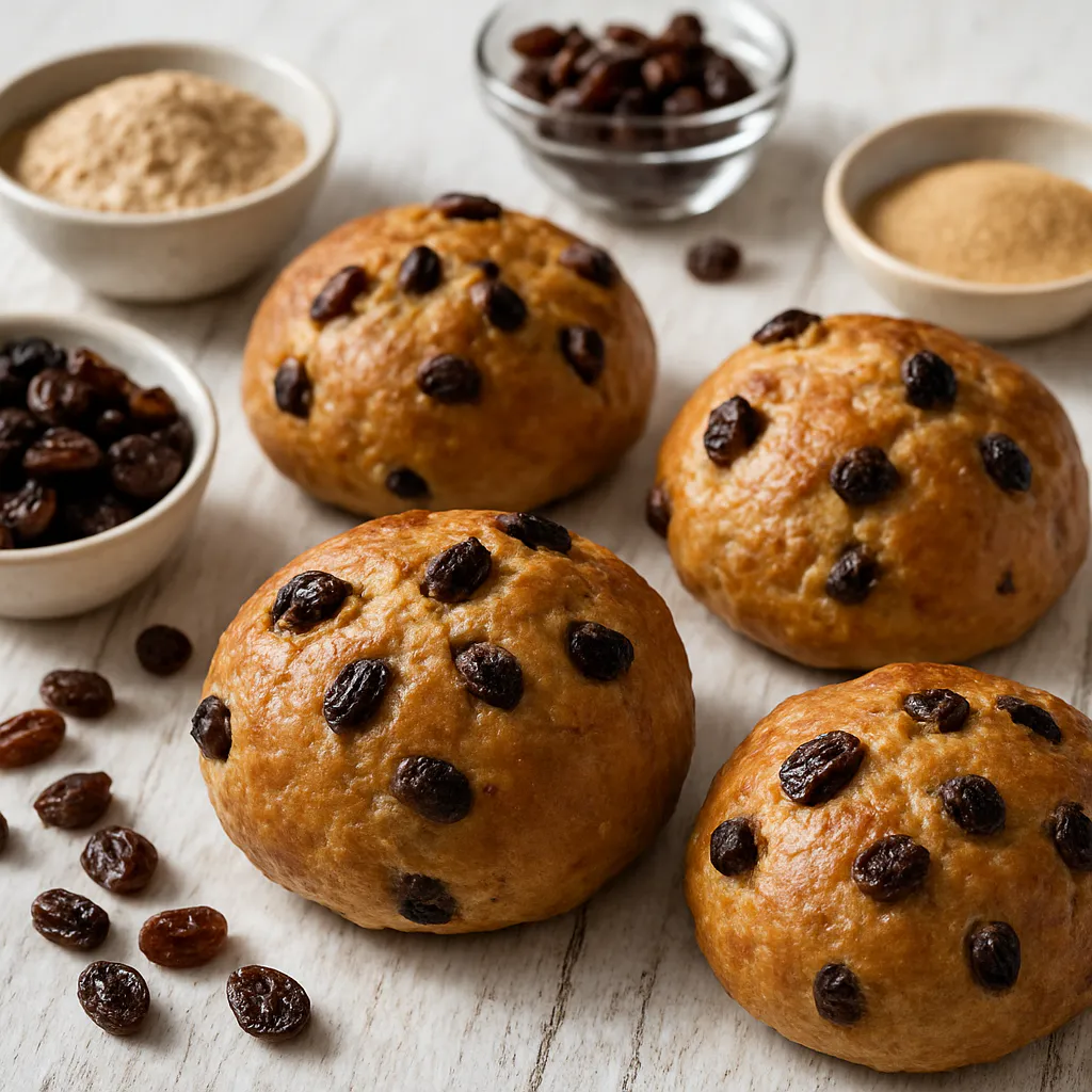 Rosinen-Brötchen für Energie vor dem Spiel