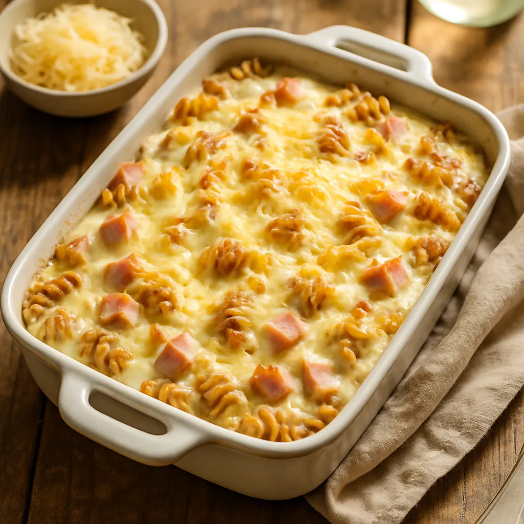 Schinken-Nudel-Auflauf mit Bechamel