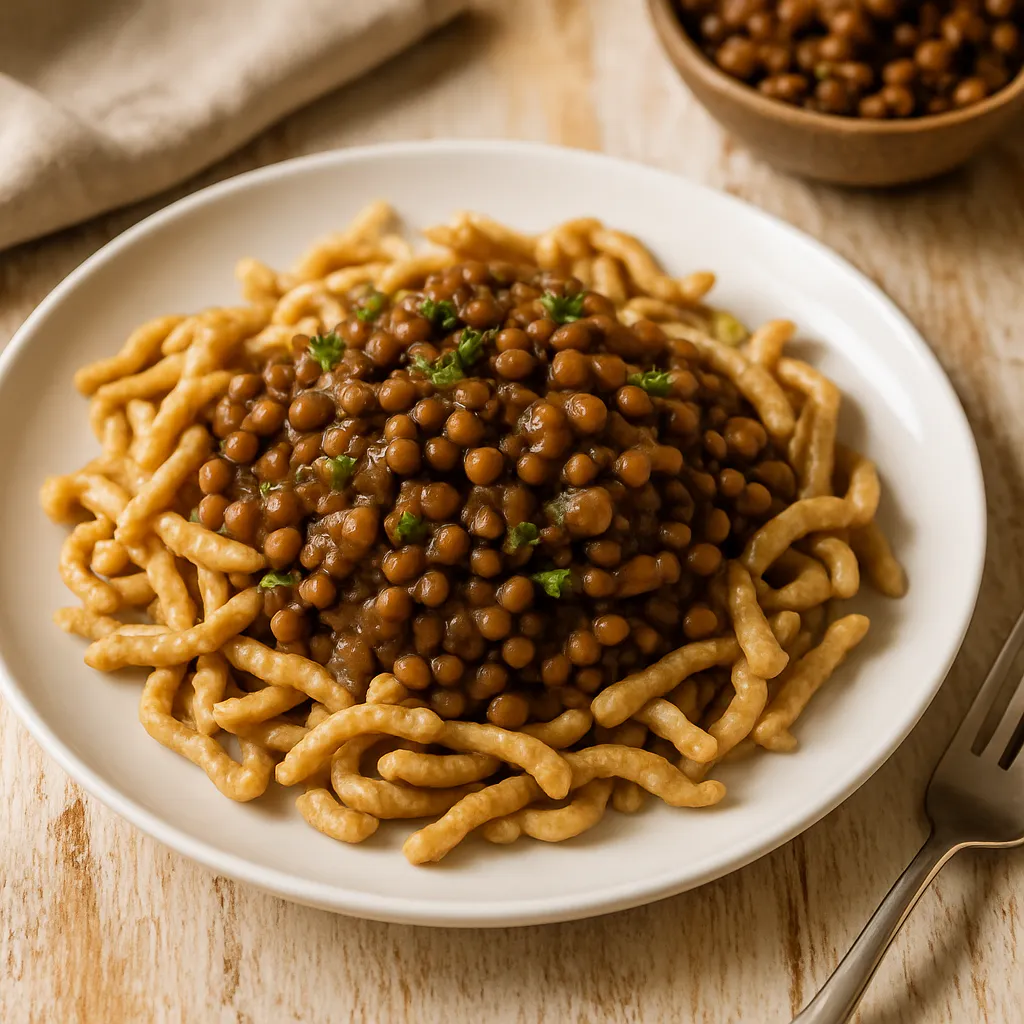 Spätzle mit Linsen