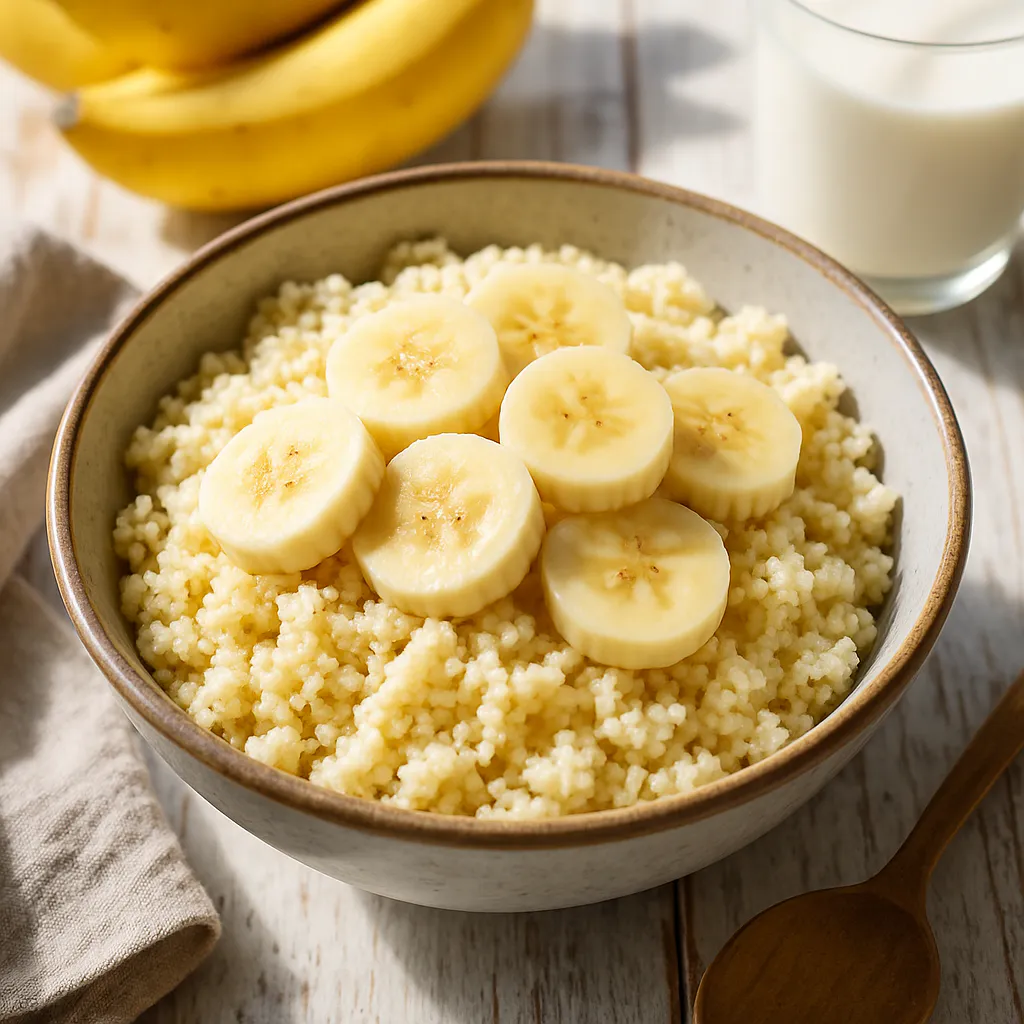 Süßer Couscous mit Banane