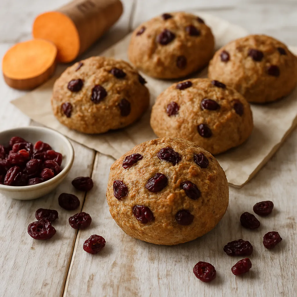 Süßkartoffel-Cranberry-Öl-Brötchen