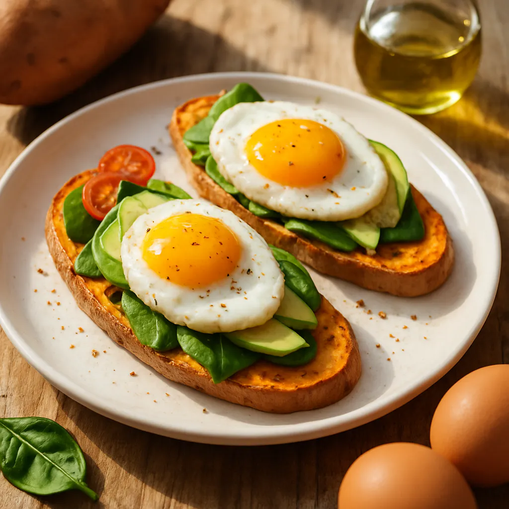 Süßkartoffel-Toast mit Ei
