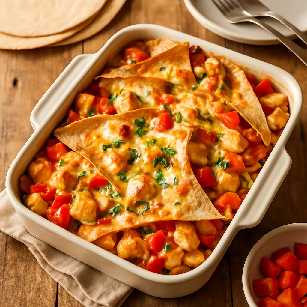 Tortilla-Auflauf mit Hähnchen