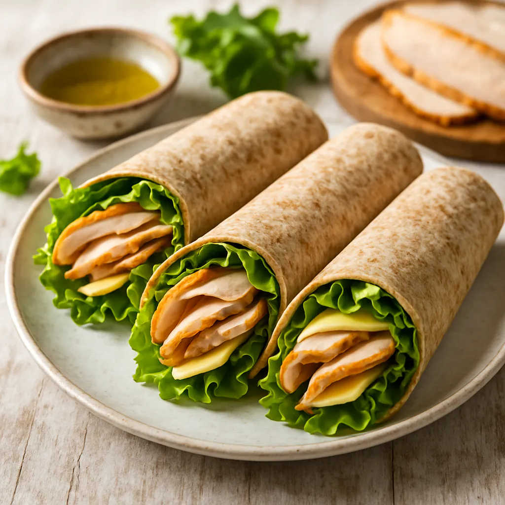 Tortilla-Wraps mit Pute und Käse