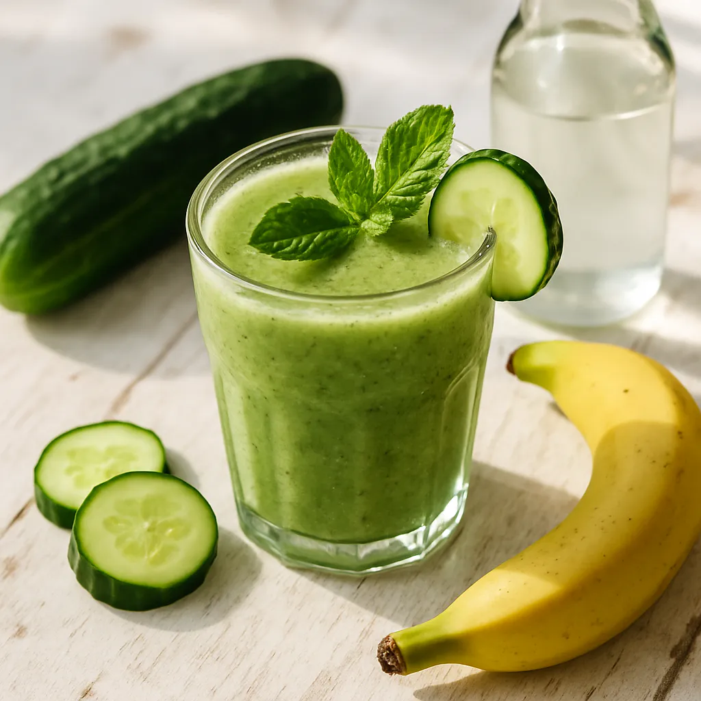 Tropischer Gurken-Minz-Shake
