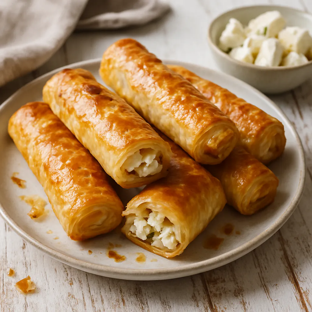 Türkische Börek mit Feta und Blätterteig