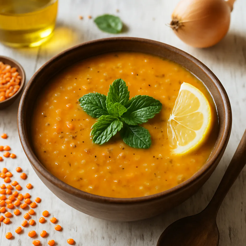 Türkische Linsensuppe mit Minze und Zitrone