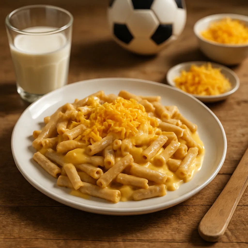 Vollkorn-Maccheroni mit cremiger Käsesauce